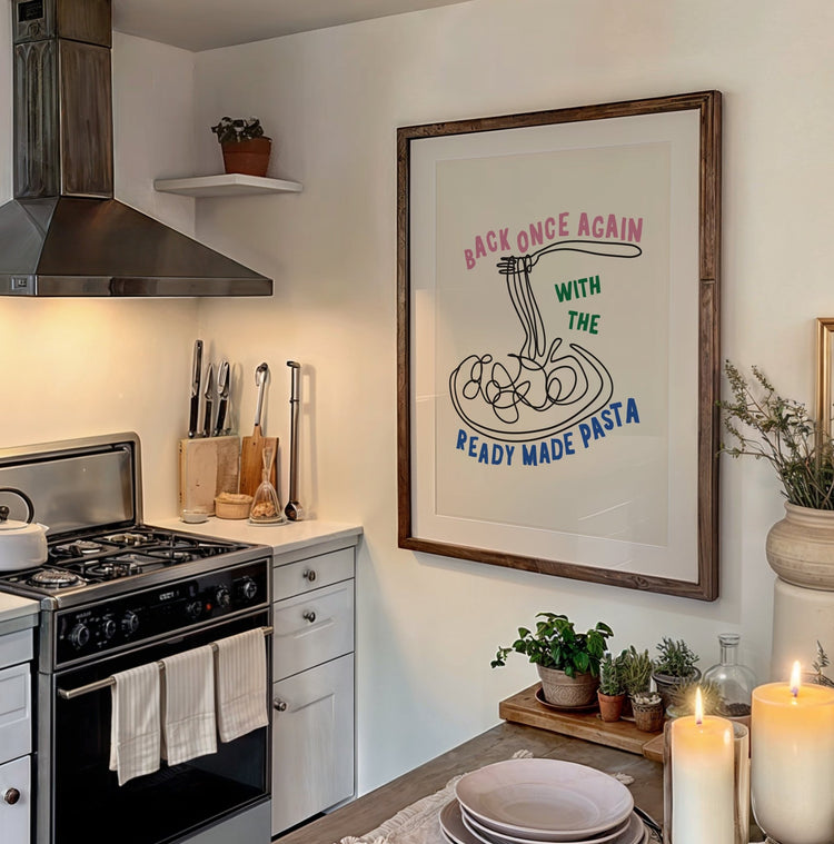 Ready Made Pasta Funny Kitchen Print