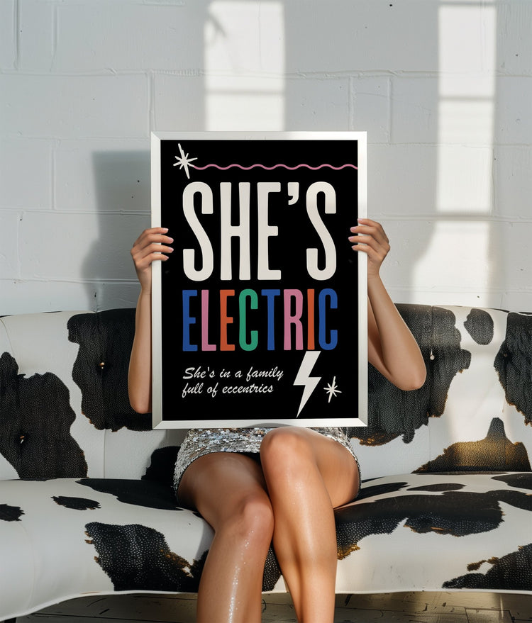 She's Electric Lyrics Inspired Print