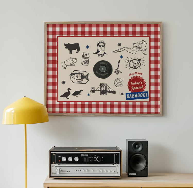 Sopranos inspired wall art print displayed in a modern home interior
