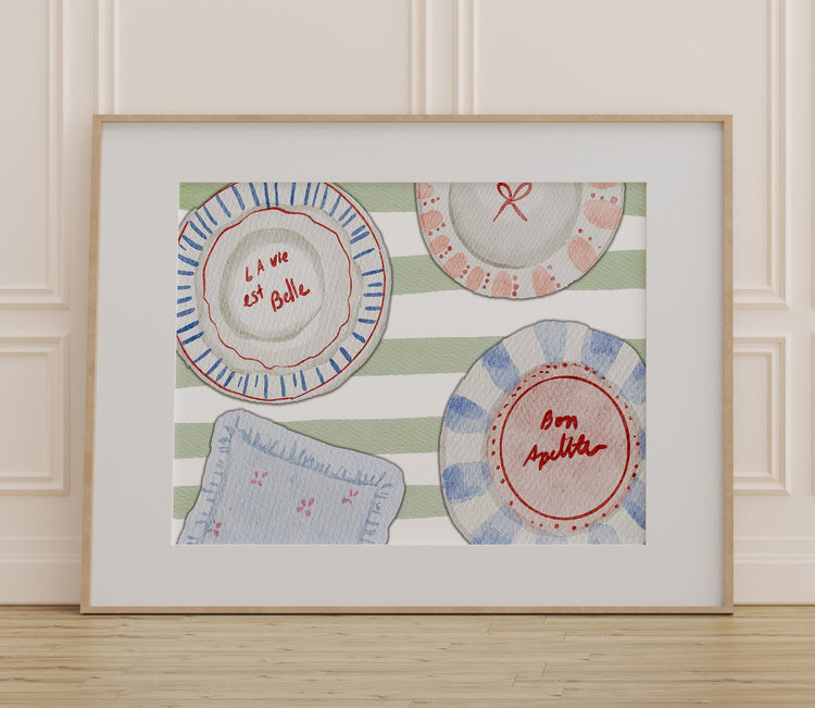 Tablescape Sage Kitchen Print