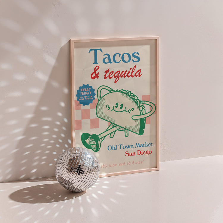 Tacos & Tequila Retro Kitchen Print