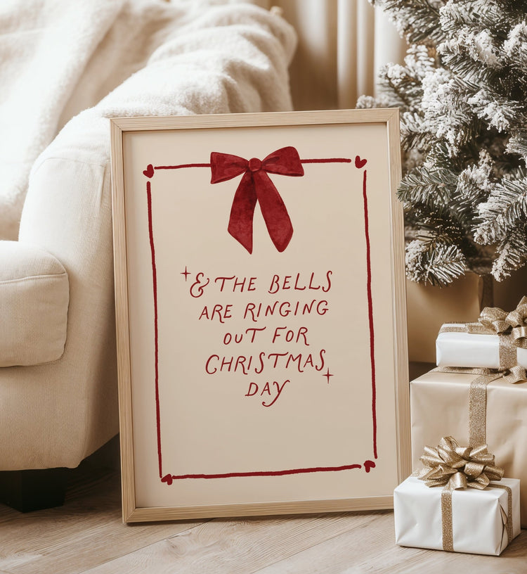 The Bells are Ringing Out for Christmas Print