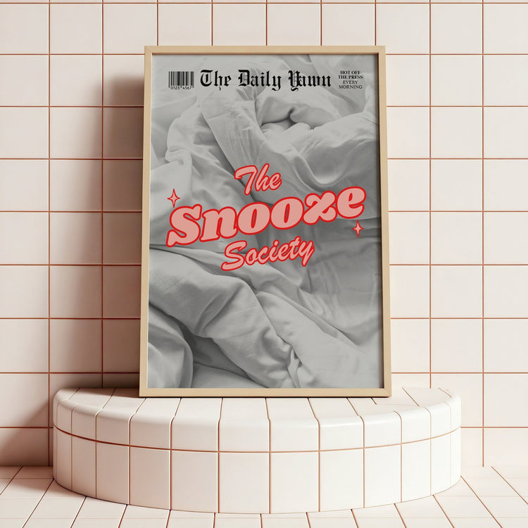 The Snooze Society Bedroom Print