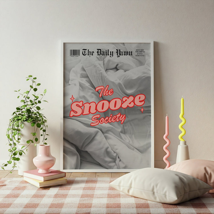 The Snooze Society Bedroom Print