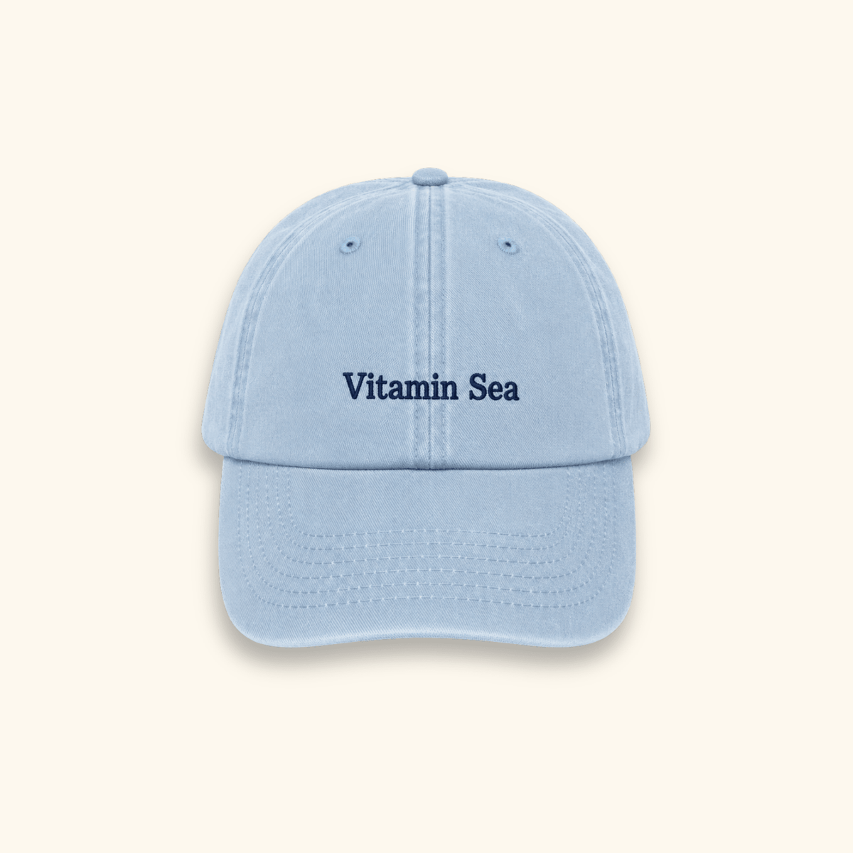 Vitamin Sea embroidered 100% cotton cap with adjustable vintage-style fit