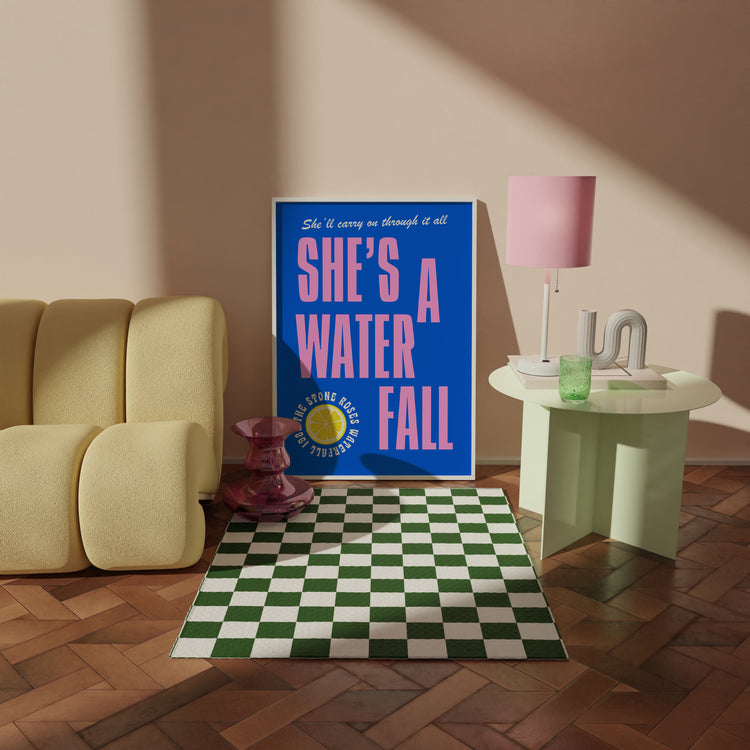 She's A Waterfall Stone Roses Inspired Poster