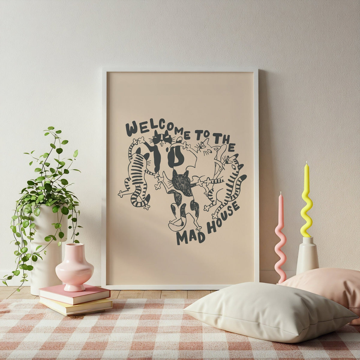 Welcome to the Mad House Funny Hallway Print