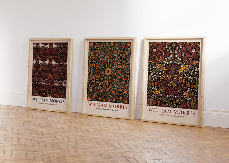 William Morris Edwardian Wall Art set of 3