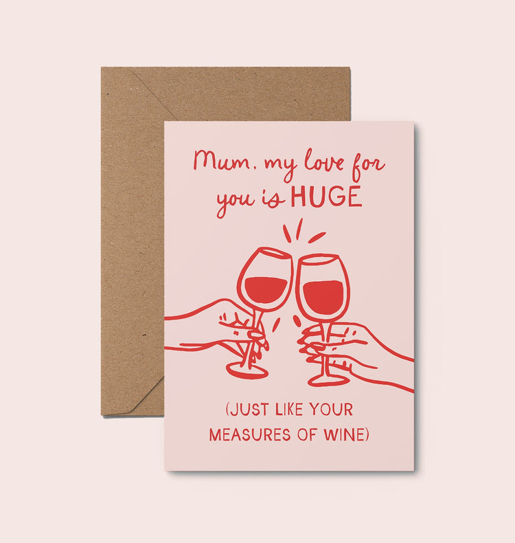 Wine Measures Funny Mother's Day Card