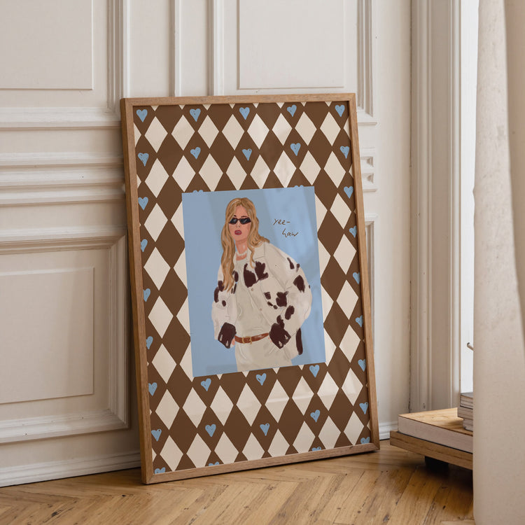 Yeehaw Cowgirl Print on premium 230gsm matte paper