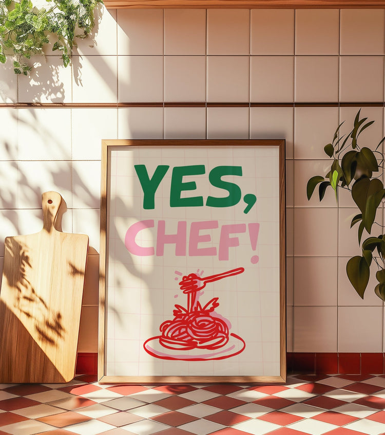Yes Chef Kitchen Print