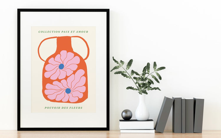Abstract Flower Power Art 0.6 Wall Print