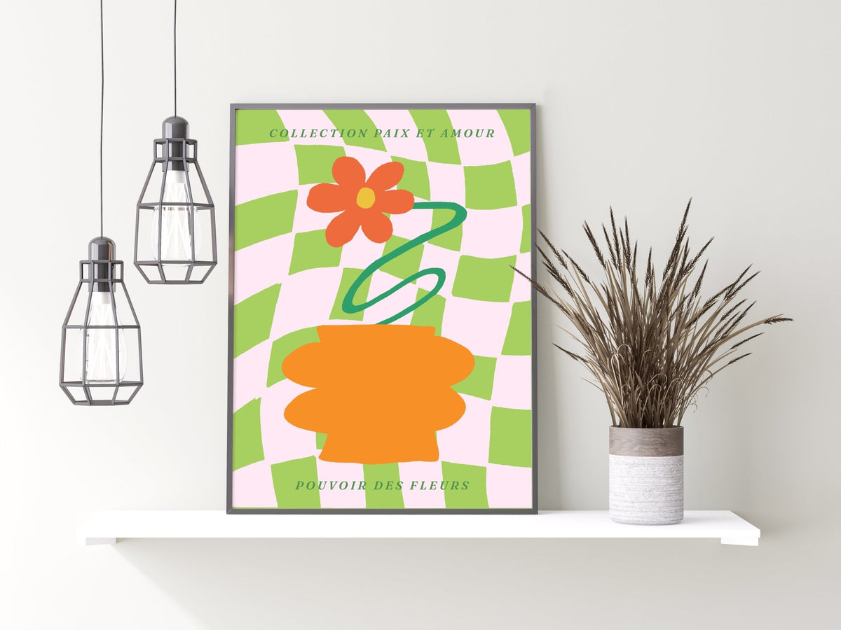 Abstract Poster Flower Power 0.4 Print