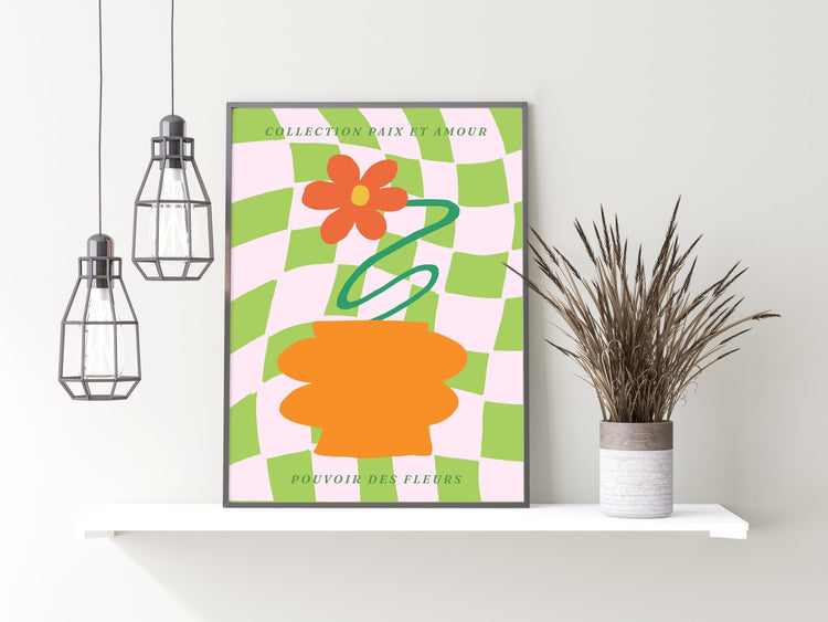 Abstract Poster Flower Power 0.4 Print