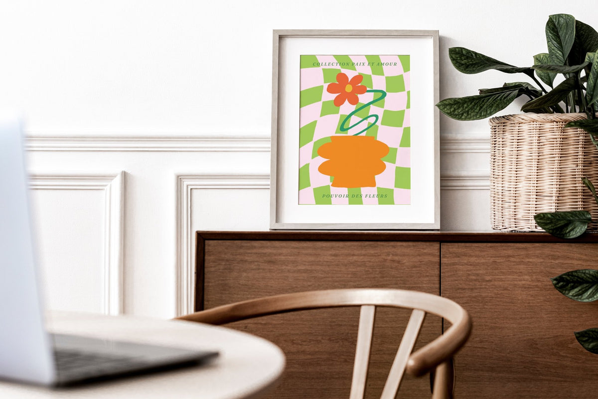 Abstract Poster Flower Power 0.4 Wall Print