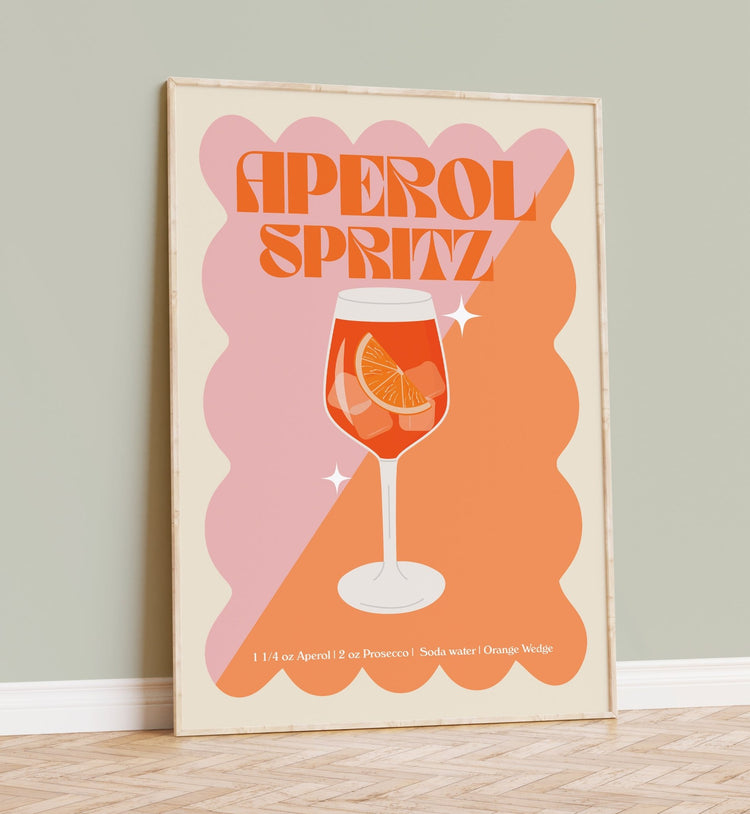 Aperol Spritz Cocktail Wall Print