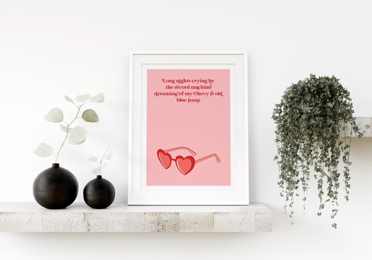 Crocodile Rock Inspired Wall Print
