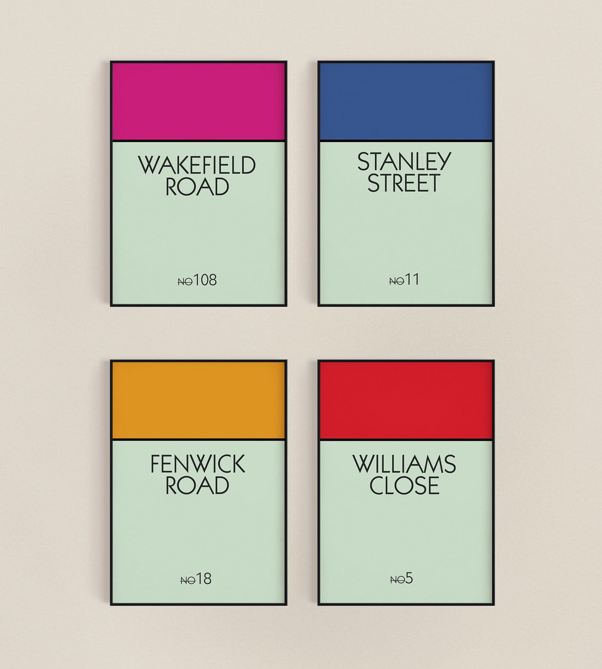 Custom Monopoly Inspired Wall Art