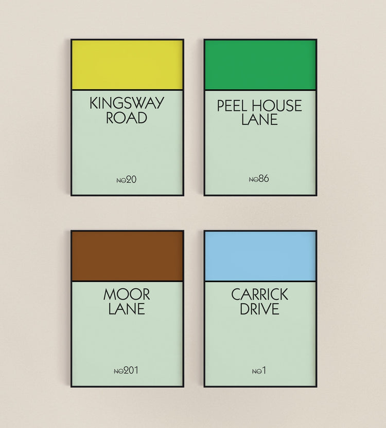 Custom Monopoly Inspired Wall Print