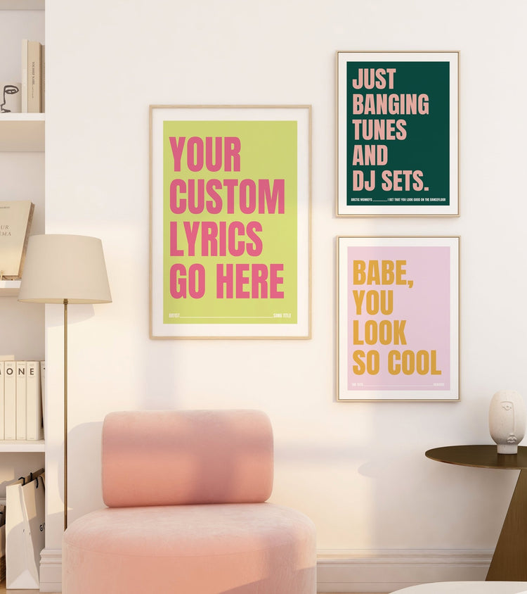 Custom Song Lyrics Posters