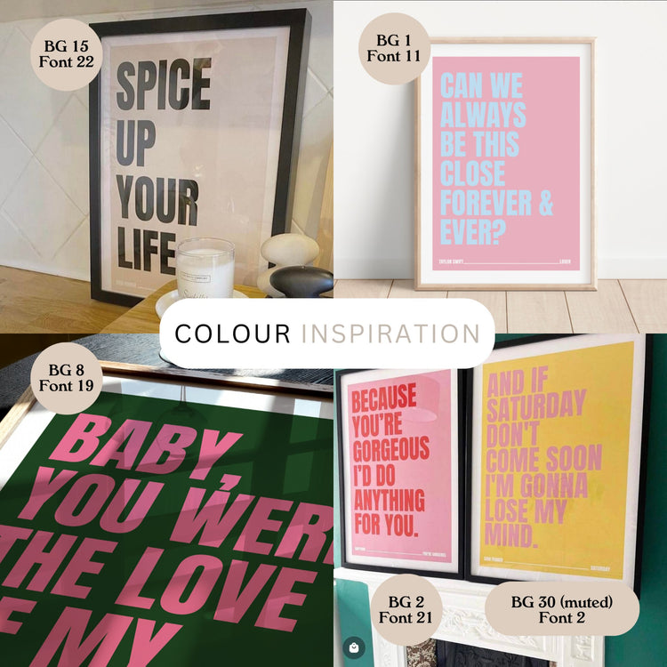 Custom Song Lyrics Prints