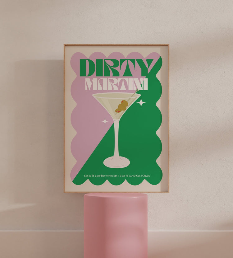 Dirty Martini Cocktail Wall Art