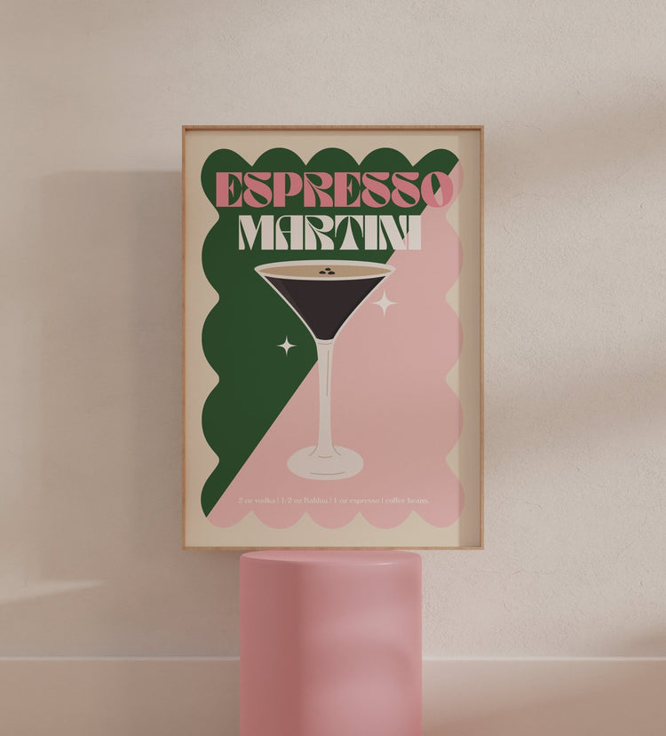 Espresso Martini Cocktail Wall Art
