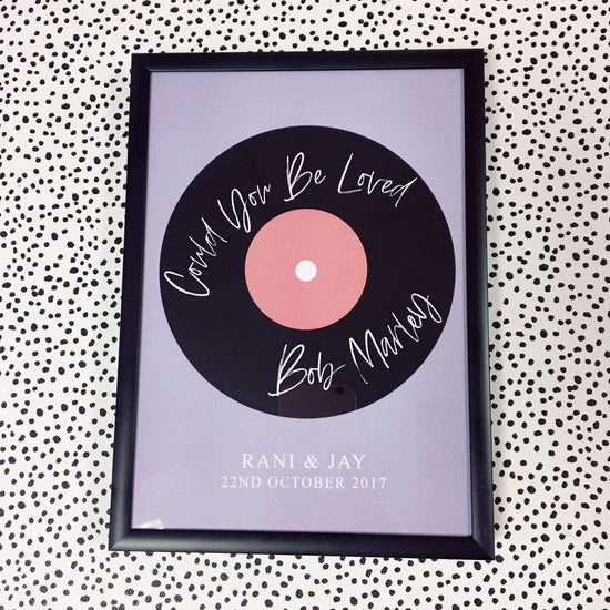 First Dance Record Custom Anniversary Poster