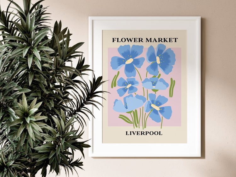 Flower Market Liverpool Poster Art
