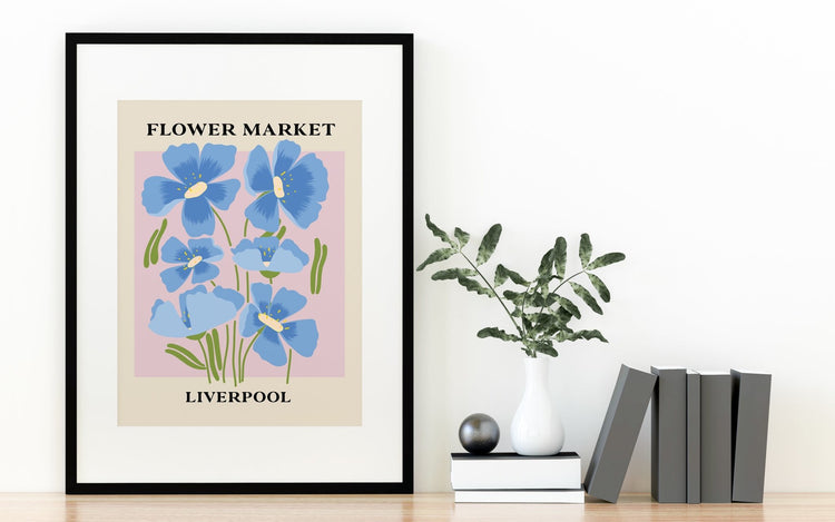 Flower Market Liverpool Wall Poster