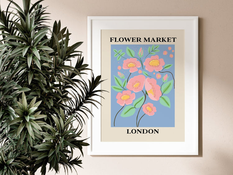 Flower Market Wall Poster London