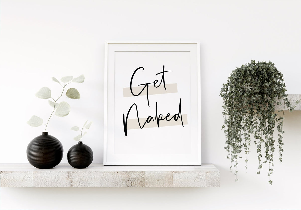 Get Naked Toilet Poster- Large Font