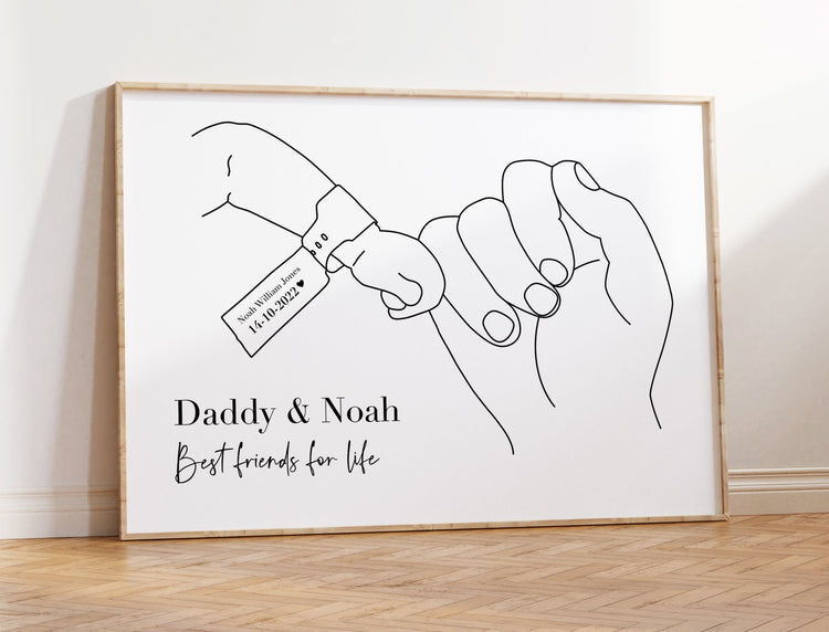 Gift for New Dads Personalised Poster