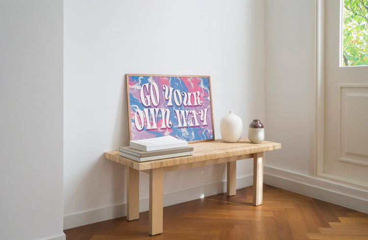 Go Your Own Way Groovy Poster