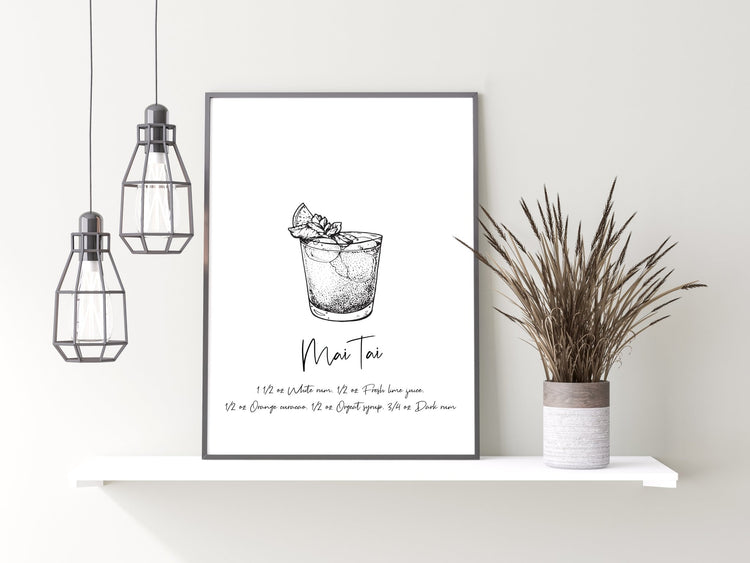 Mai Tai Ingredients Poster