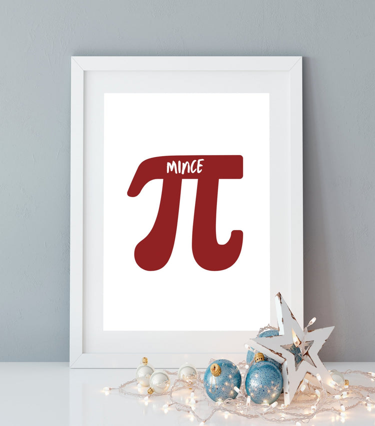 Mince Pie Print Abstract Christmas Artwork