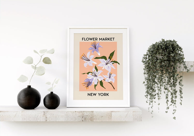 New York Flower Market Poster