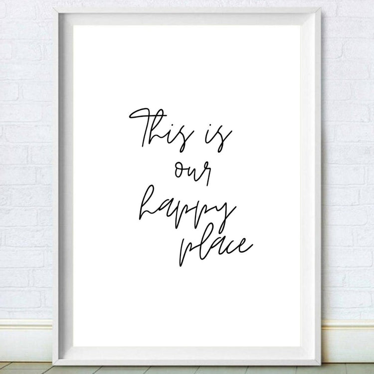 Our Happy Place Room Wall Decor Print