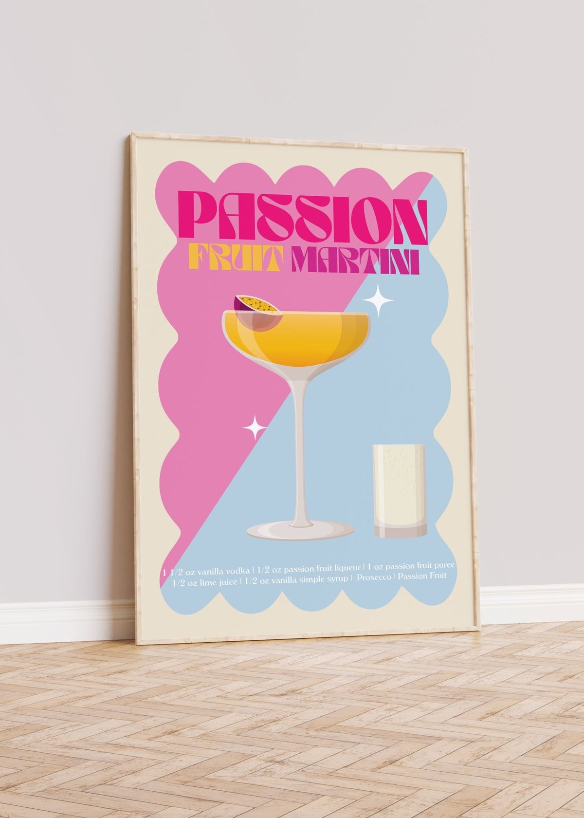 Passion Fruit Martini Cocktail Poster
