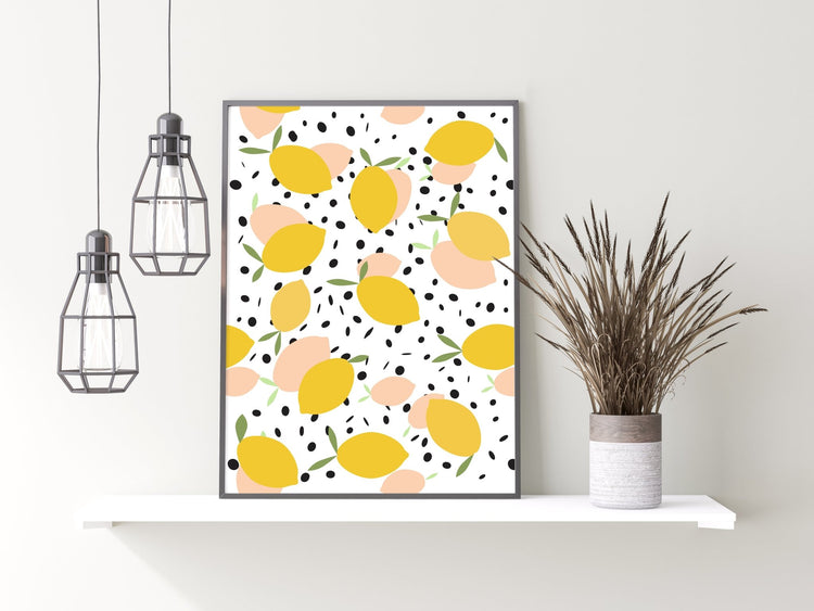Pastel Lemons Poster