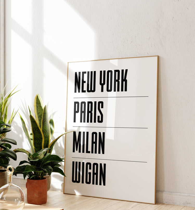 Personalised Home Town Hall Wall Décor Print