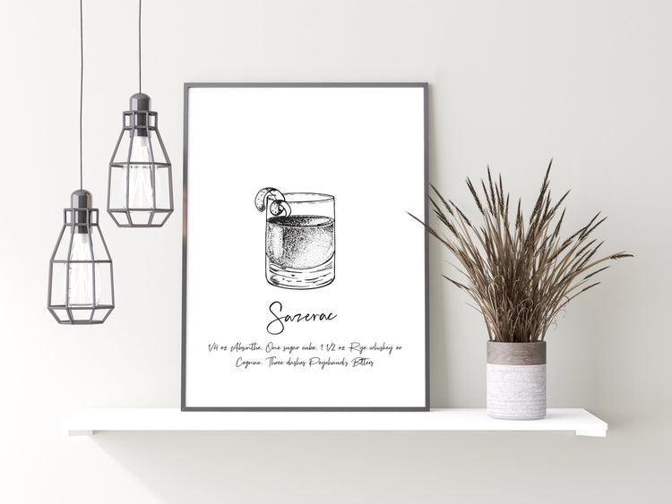 Sazerac Cocktail Poster