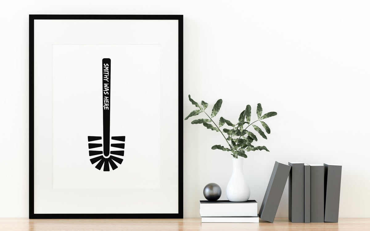 Smithy Was Here Funny Gift Wall Print