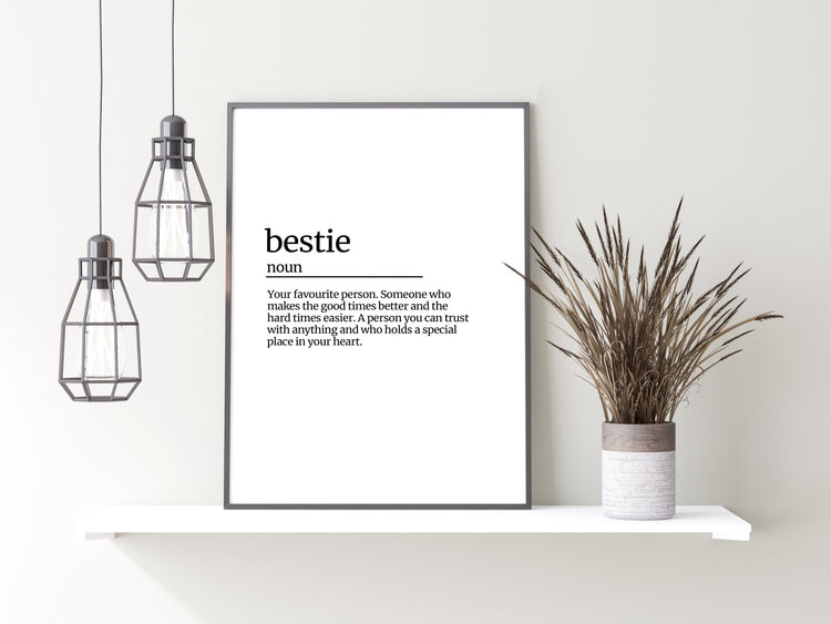 Bestie Gift Definition Print