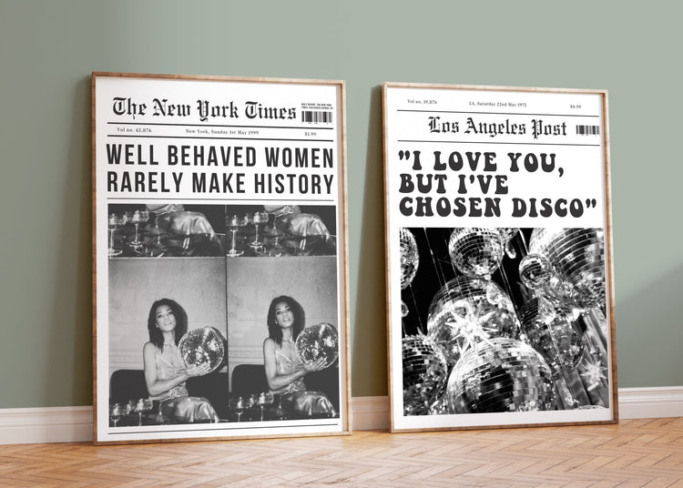 B&W Well Behaved Women Quote Retro Kitchen Art