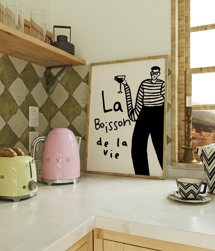 French Wine Quote Print