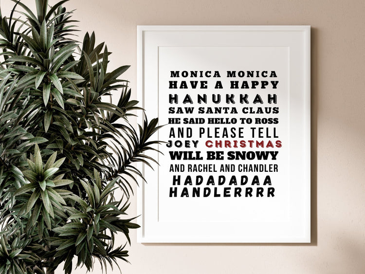 Friends Phoebe Christmas Song Print