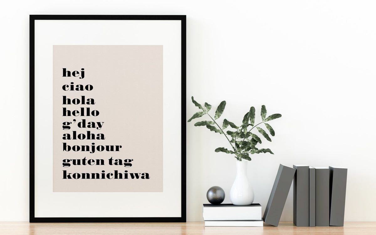 Hello Languages Print