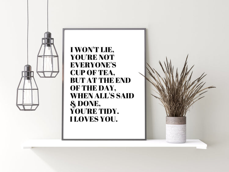 Nessa Gavin & Stacey Quote Print