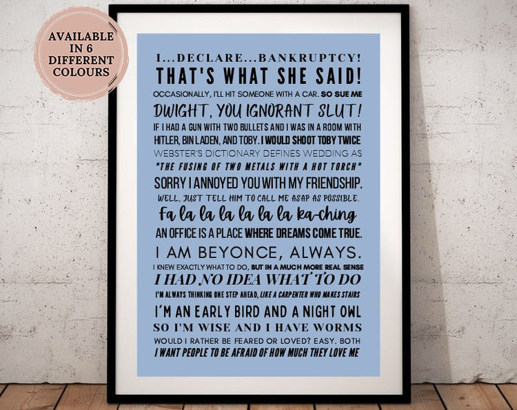 The Office Quotes Print